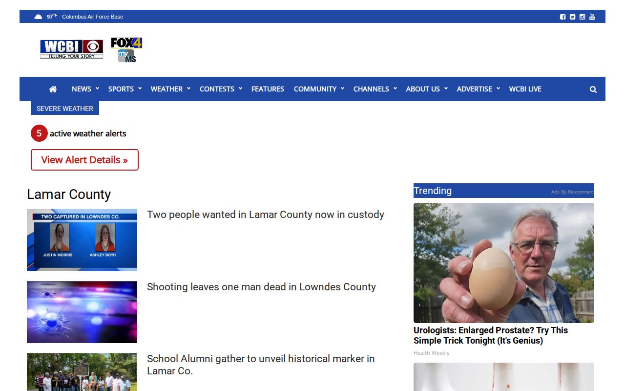 WCBI Lamar County arrest news and public safety archive